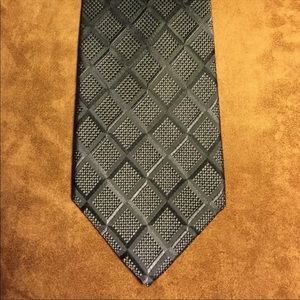 Joseph Abboud Gray Geometric Striped Tie